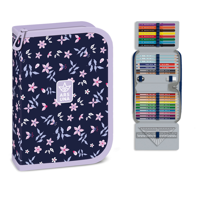 Peračník 1zip plný Navy Bloom ARS UNA