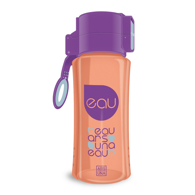 Fľaša plastová 450ml oranžovo-fialová